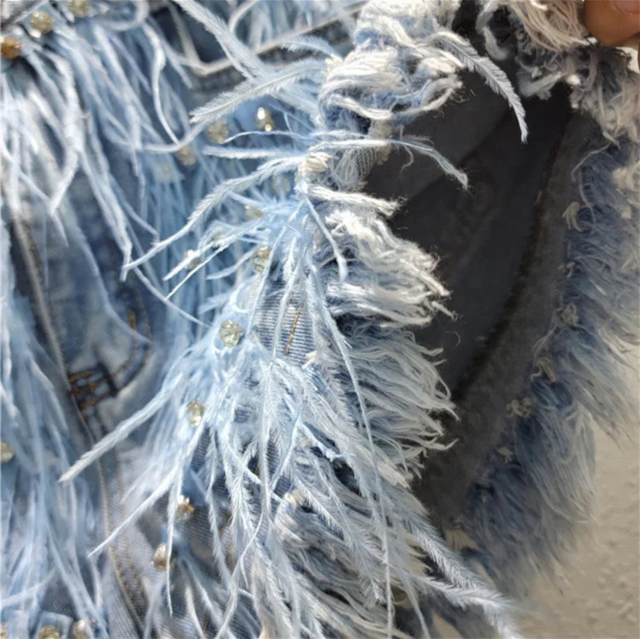 Jean Shorts with a Fluff