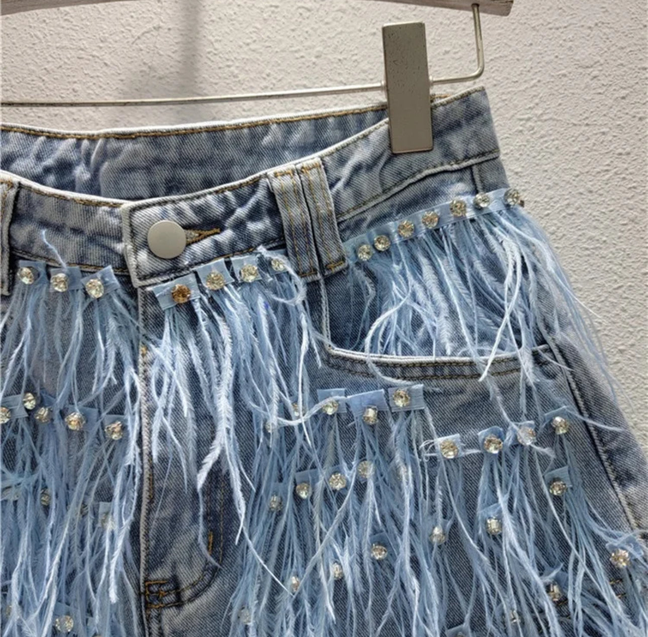 Jean Shorts with a Fluff