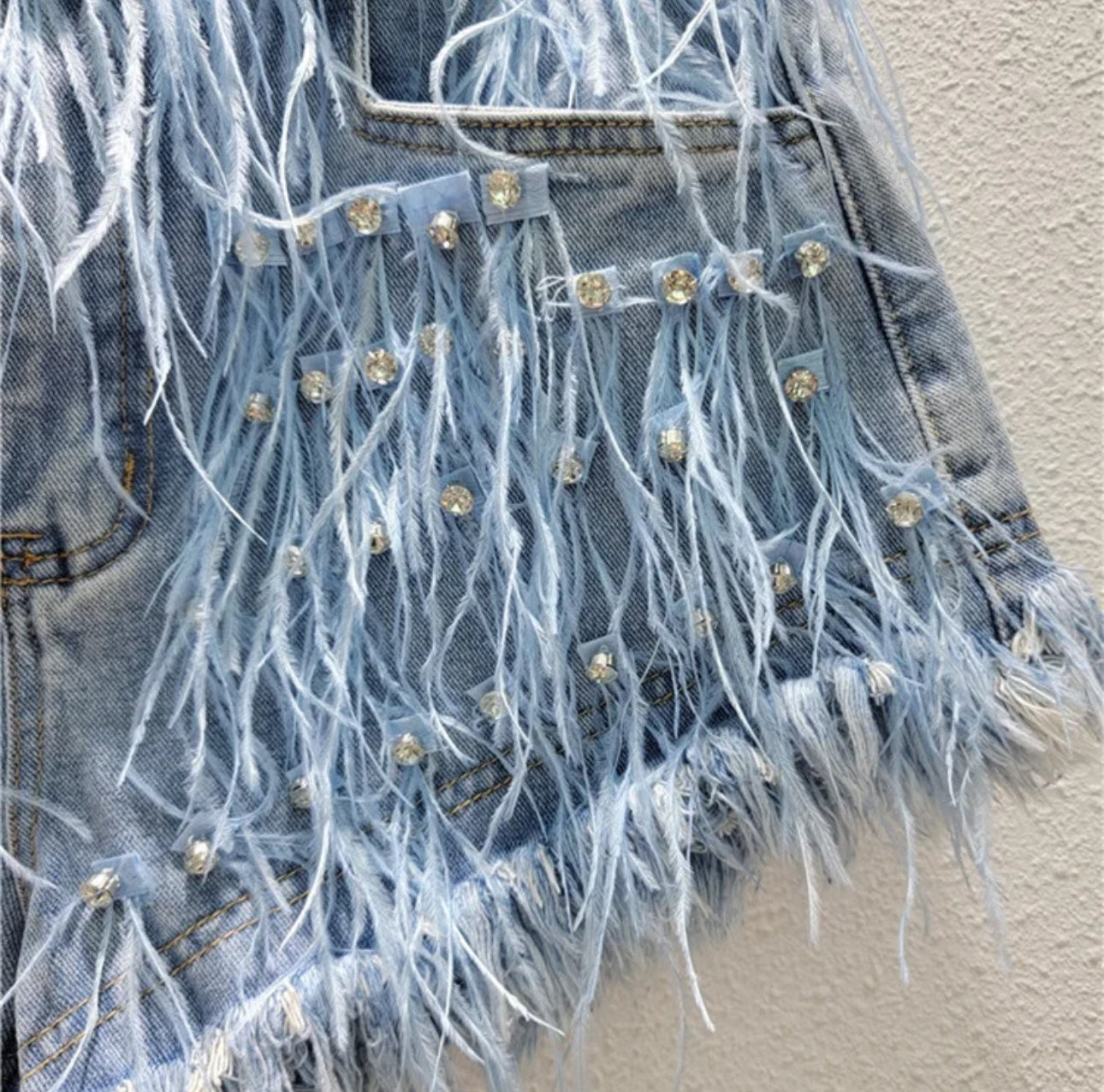 Jean Shorts with a Fluff