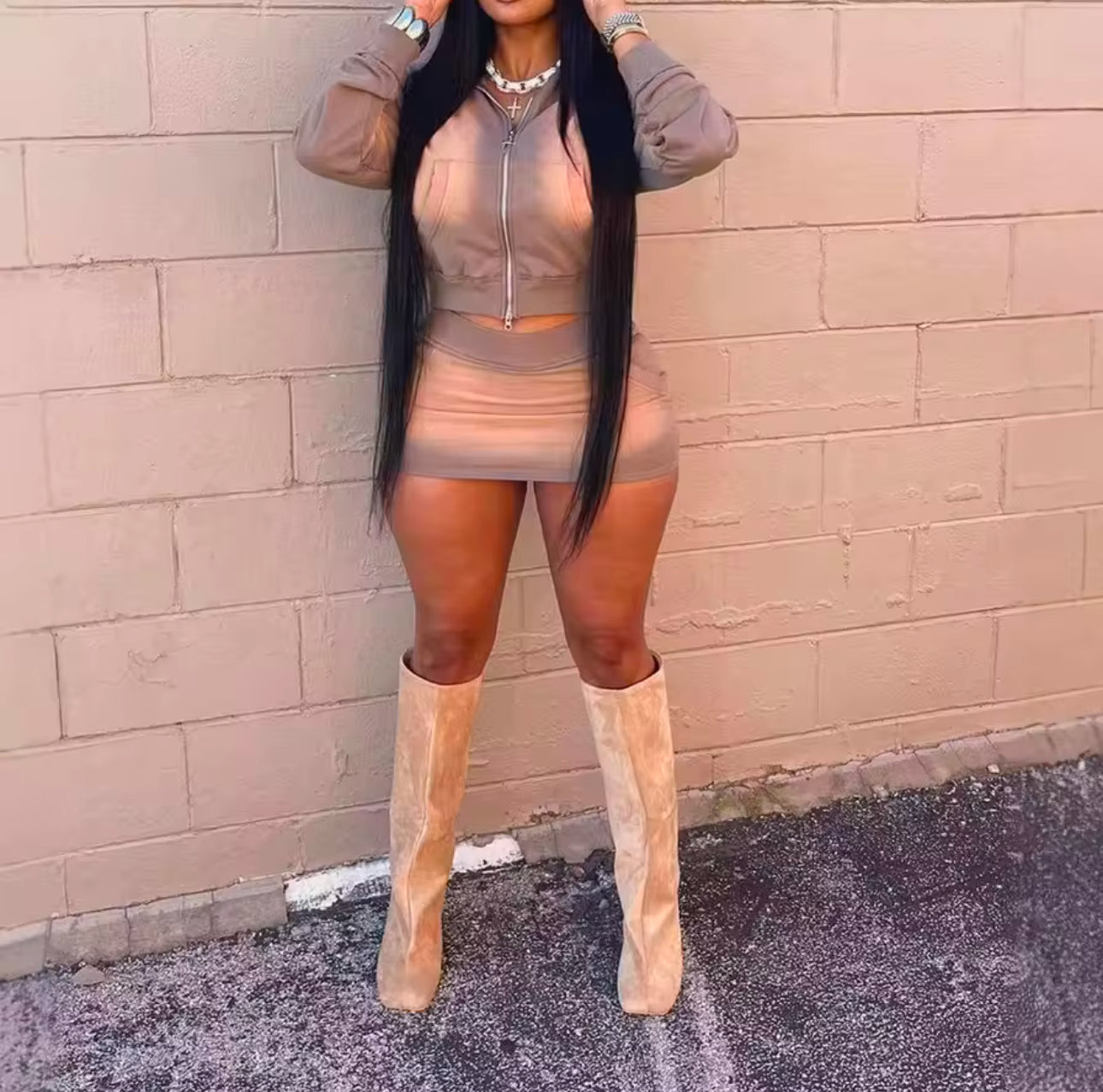 Strawberry Milk Denim Set