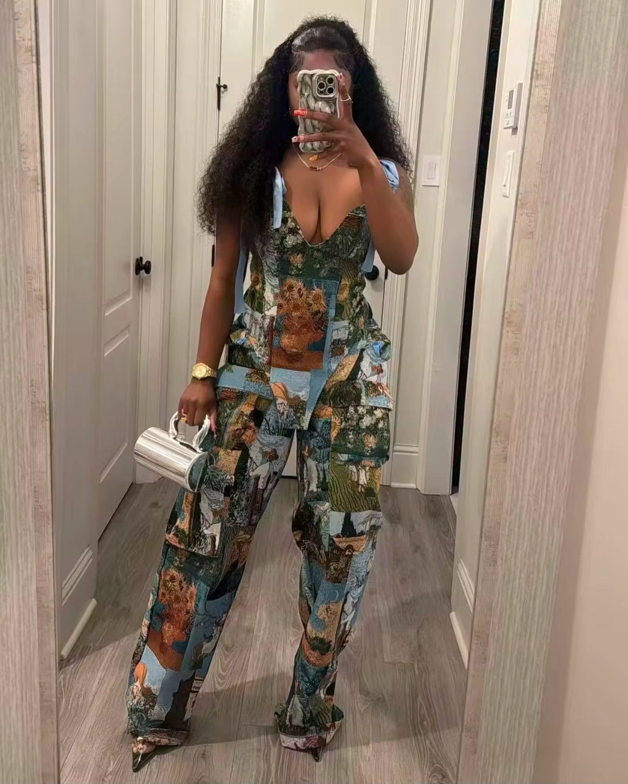 Oil Paint Two Piece Pant Set