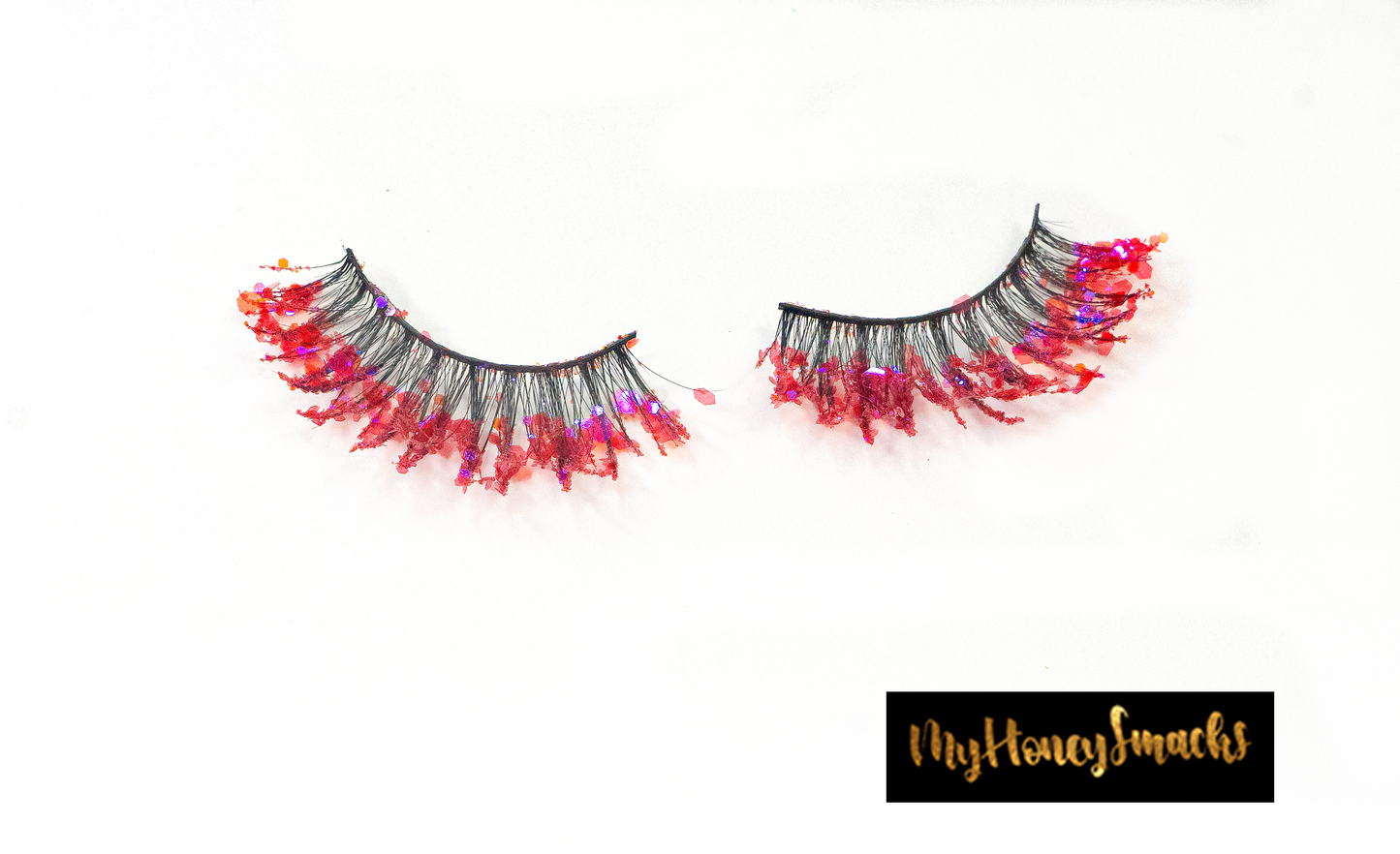 Glitter Lashes Red