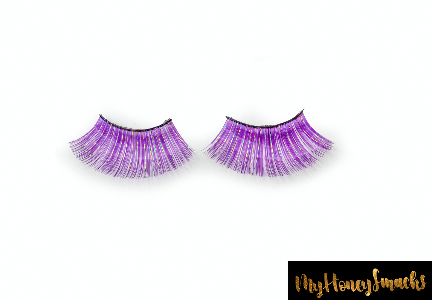 Purple Lashes with glitter
