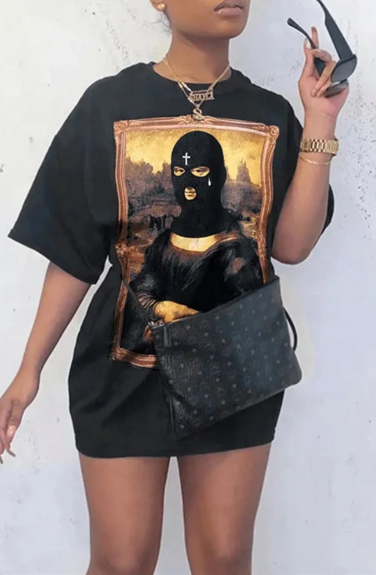 Mask up Tee Shirt Dress