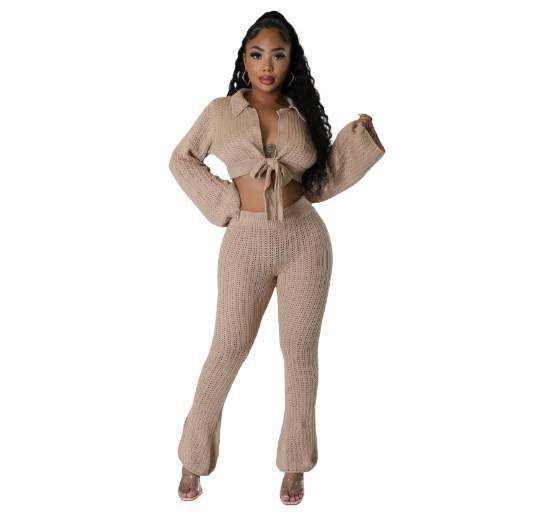 Mesh Sweater Set