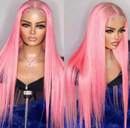 Pink Frontal Wig 26”