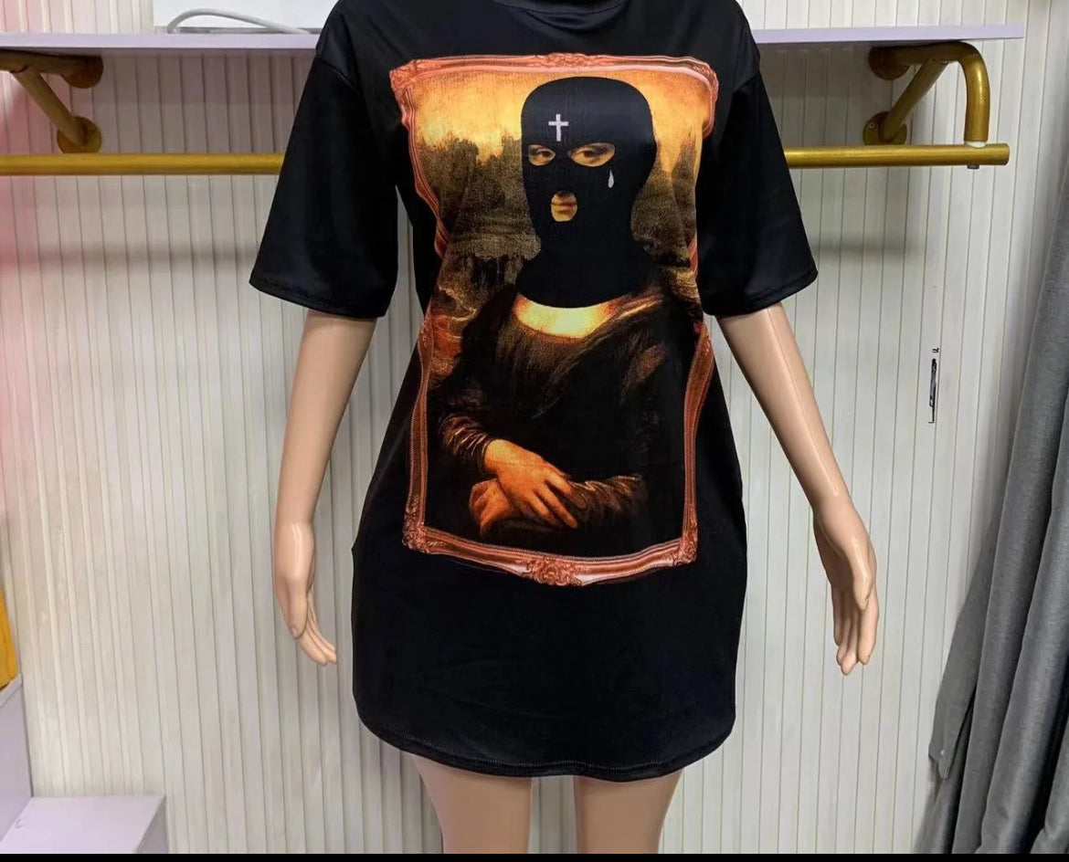 Mask up Tee Shirt Dress