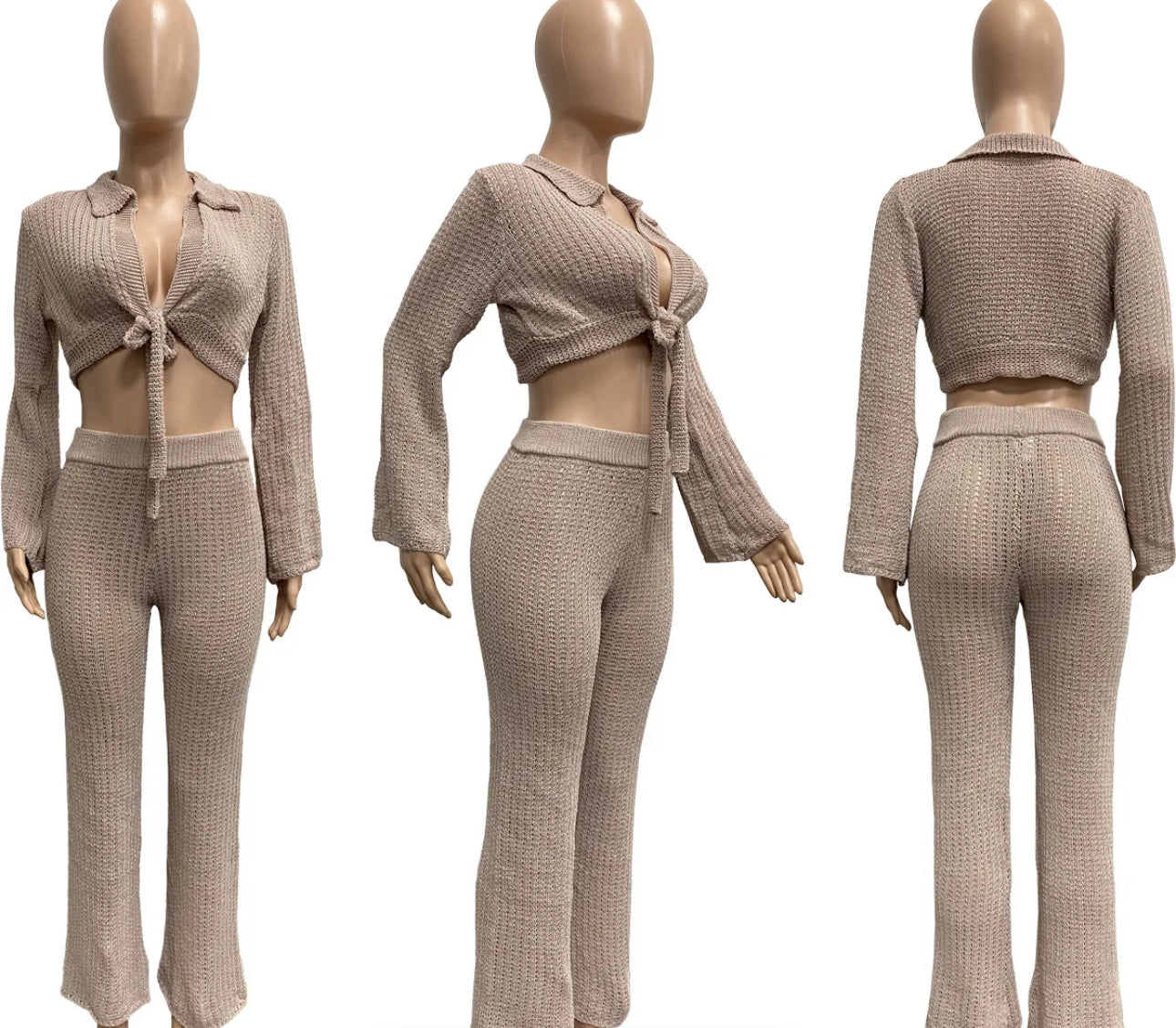 Mesh Sweater Set