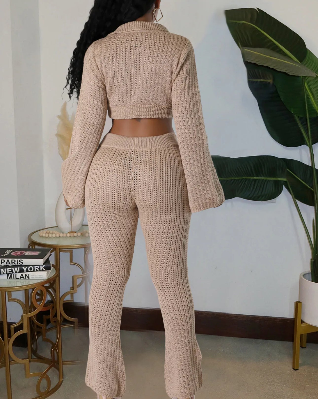 Mesh Sweater Set